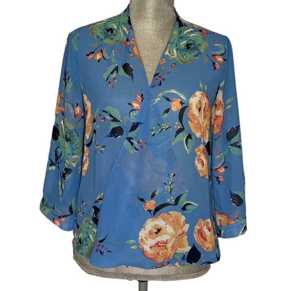 Yumi Kim Floral Wrap Blouse size xsmall